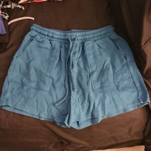 Women's Blue Casual Shorts